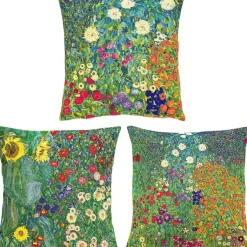 3 Kissenhüllen mit Motiven nach Klimt im Set