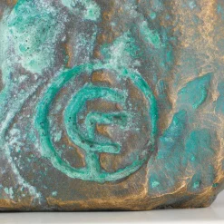 Christoph Fischer: ​ Skulptur »Der Gedanke« (2023), Version Bronze grün ​