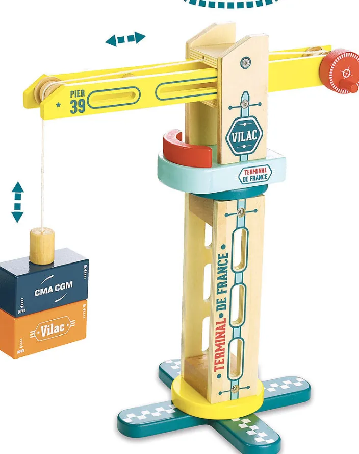 Container-Kran aus Holz »Vilacity«