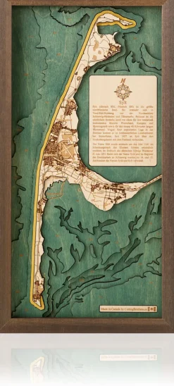 3-D Holzkarte »Sylt«