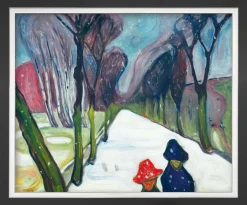 Edvard Munch: ​ Bild »Allee im Schneegestöber« (1906)