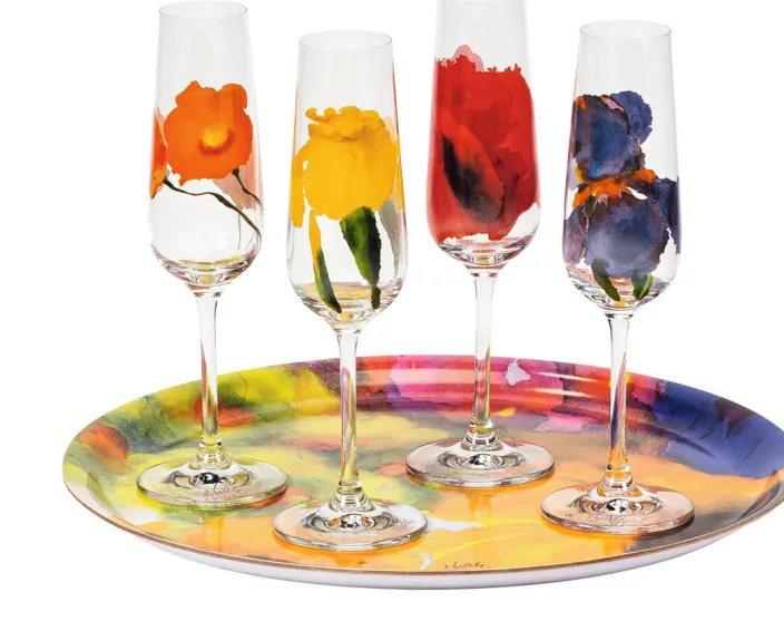 Emil Nolde: 4-teiliges Sektgläserset »Sommerblumen«