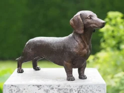 Gartenskulptur »Dackel« aus Bronze