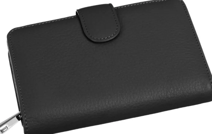 Geldbörse mit Druckknopfverschluss und Zip