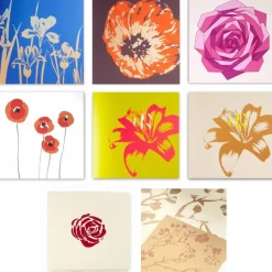 Grußkarten-Set »Blumige Grüße«, 8-teilig