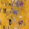 Gustav Klimt: Wanduhr »Der Kuss«