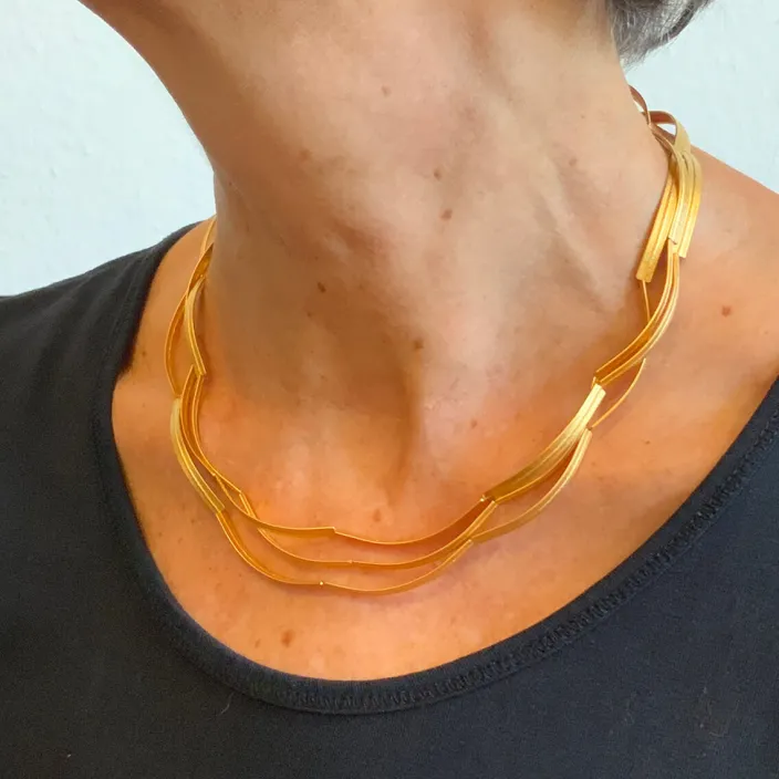 Kette »Bogen«, goldplattiert