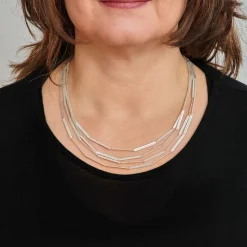 Kette »Streifen«, Silber