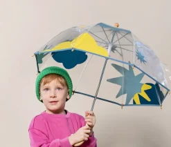 Kinder Regenschirm »Svalbard«, Blau Gelbe Wolke