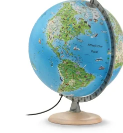 Kinder-Leuchtglobus Atmosphere Family silver 2.0