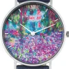 Künstler-Armbanduhr »Monet - Irisbeet in Monets Garten«