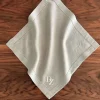 Leinen-Serviette »Monogramm«, Natur