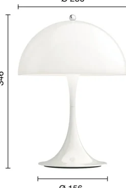 Leuchte »Panthella 250 Portable« Acryl Opal Weiß