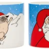 Loriot: 2 Becher mit Künstlermotiven »Weihnachtsmops« & »Weihnachtsmann« im Set