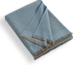 Merinodecke BaseGreyGrid, Waffel-Piqué