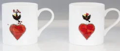 Michael Ferner: ​ 2 Becher »Herzdame« &amp; »Herzkönig« im Set