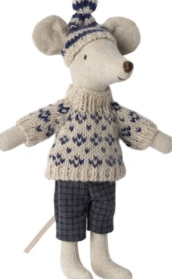 Papa Wintermaus mit Skiset