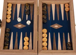 Pocket-Backgammon aus Nussbaum