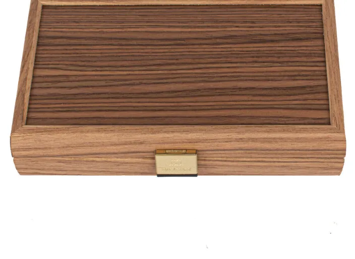 Pocket-Backgammon aus Nussbaum