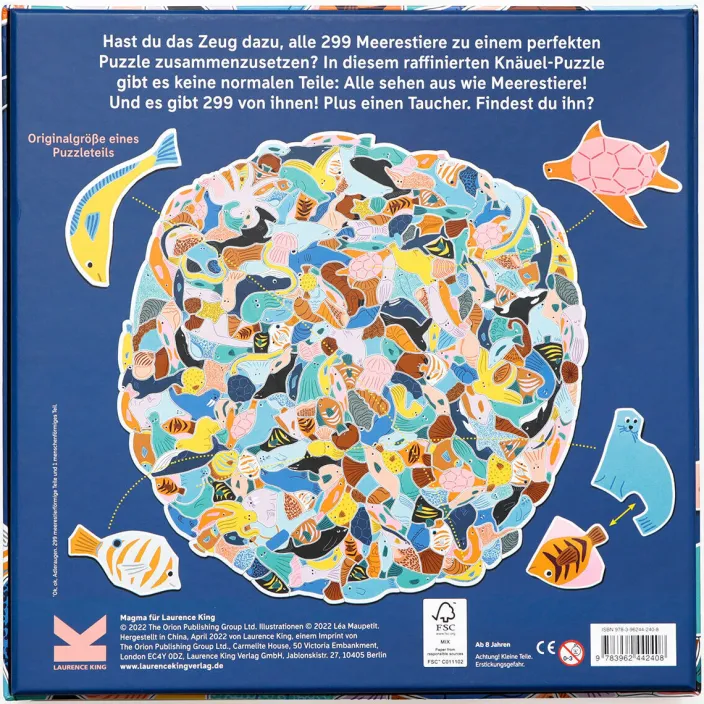 Puzzle »299 Meerestiere und 1 Taucher«