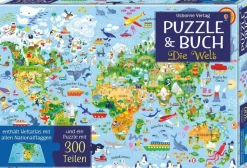 Puzzle & Buch: Die Welt