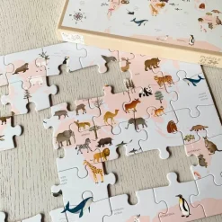 Puzzle »Tierweltkarte«
