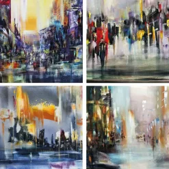 Robert Hettich: »Urban Storys« 4 Bilder im Set (2021-23)