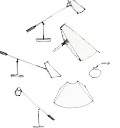 Schwarze Tischlampe »Birdy«