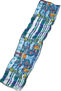 Seidenschal »Blue Blues«, nach Friedensreich Hundertwasser