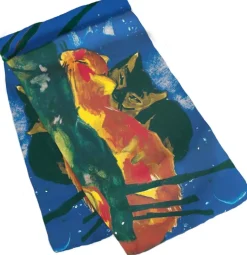 Seidenschal »Zwei Katzen«, nach Franz Marc