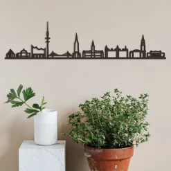 Skyline »Hamburg« aus Holz