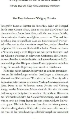 »Und plötzlich ist die Welt eine andere«: Sternstunden der Menschheit