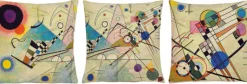 Wassily Kandinsky: ​ 3 Kissenhüllen »Komposition VIII A-C« im Set