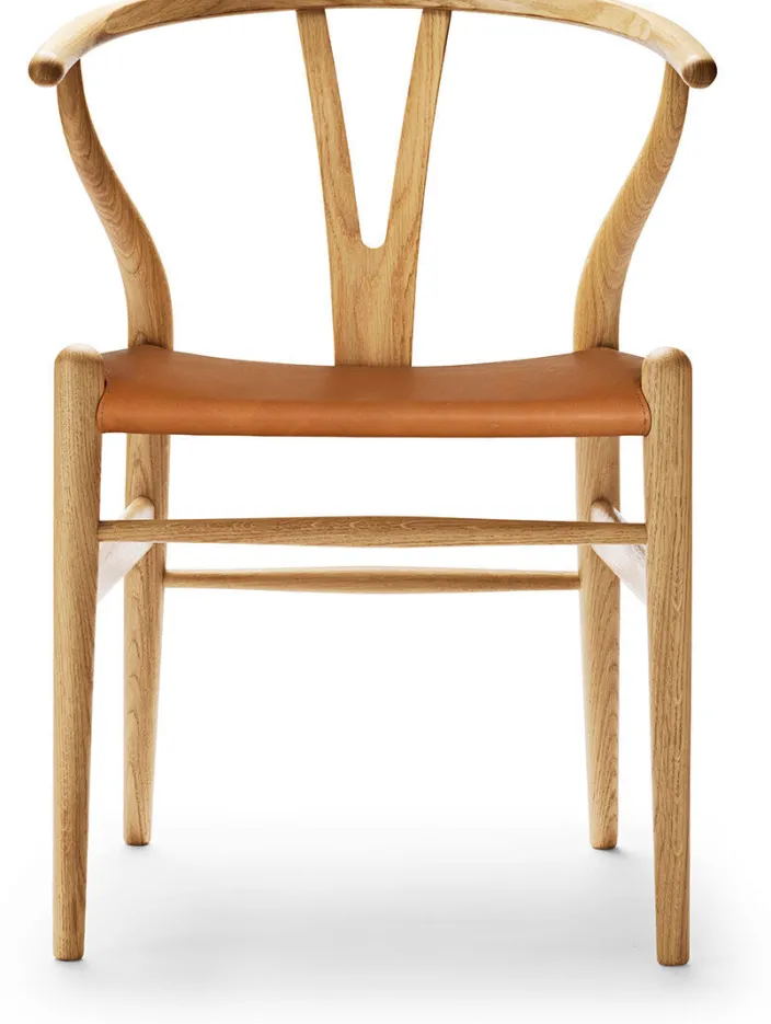ZEIT Sonderedition »CH24«, Wishbone Chair aus Eiche und Leder